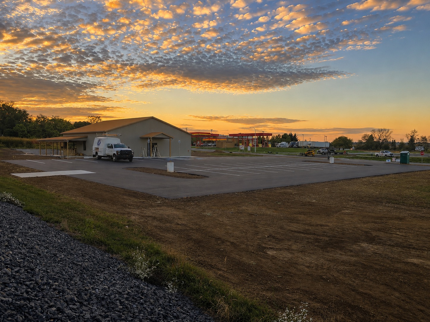Construction sunset