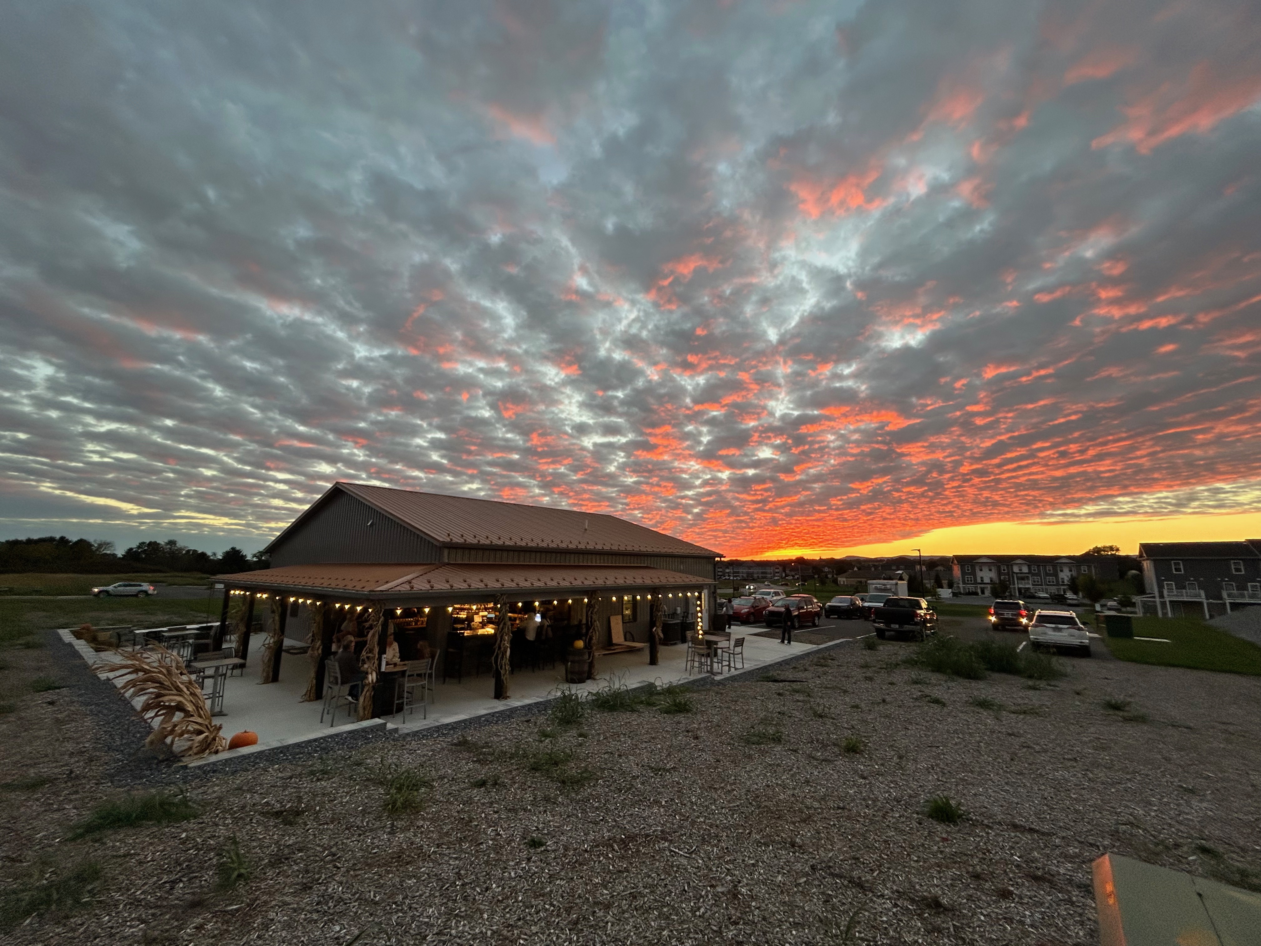 Cool sunset outdoor porch